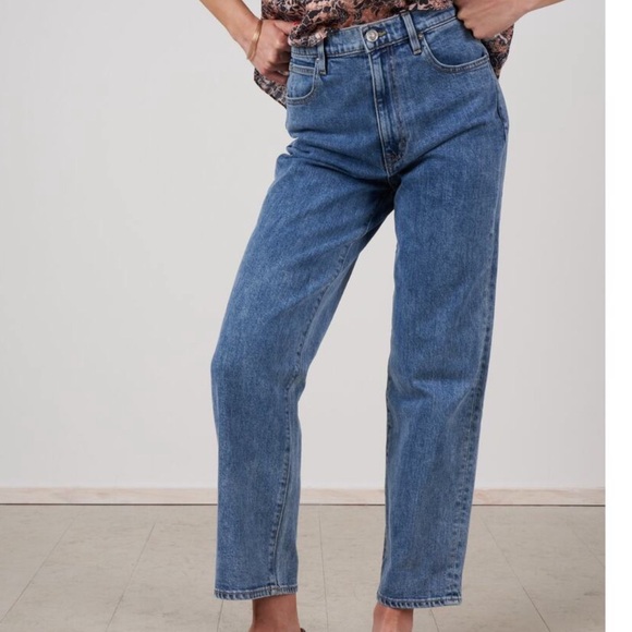 SLVRLAKE London Crop High Rise Straight Leg Jeans, Kings Canyon - Picture 4 of 6